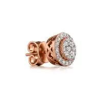 Classic Bling Diamond Earrings in Rose 10k Gold