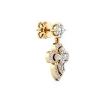 Club Charm Diamond Earrings in Yellow 10k Gold