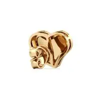 Tilted Love Diamond Earrings in Yellow 10k Gold