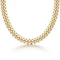 Lustrous Cuban Link Chain in Yellow 10k Gold