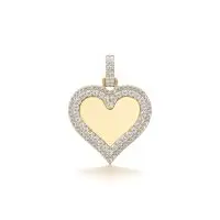 Heart Keepsake Diamond Pendant in Yellow 10k Gold