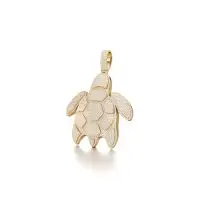 Garish Turtle Diamond Pendant in Yellow 10k Gold