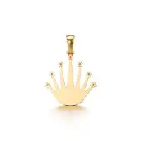 Crown of King Diamond Pendant in Yellow 10k Gold