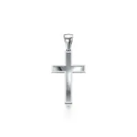 Godly Cross Diamond Pendant in White 10k Gold