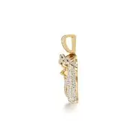 Gemmy Jesus Diamond Pendant in Yellow 10k Gold