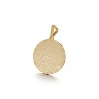 Coolio Round Medallion Diamond Pendant in Yellow 10k Gold