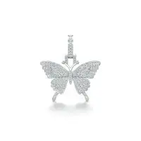 Frost Butterfly Diamond Pendant in White 10k Gold