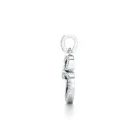 Infinity Heart Diamond Pendant in White 10k Gold