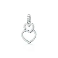 Infinity Heart Diamond Pendant in White 10k Gold