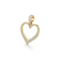 Ritzy Heart Diamond Pendant in Yellow 10k Gold