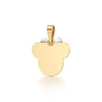 Glimmerous Minnie Mouse Diamond Pendant in Yellow 10k Gold