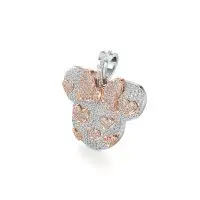 Minnie Mouse Diamond Pendant in Rose 10k Gold