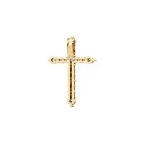 Cross of Faith Diamond Pendant in Yellow 10k Gold