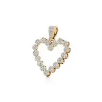 Brilliant Love Diamond Pendant in Yellow 10k Gold