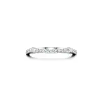 Twirl Ring Band Diamond Ring in White 10k Gold
