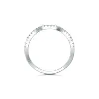 Twirl Ring Band Diamond Ring in White 10k Gold