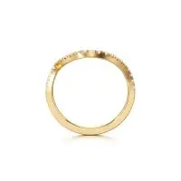 Spiral Ring Band Diamond Ring in Yellow 10k Gold