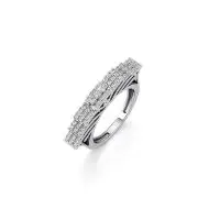 Harmony Charm Diamond Ring in White 10k Gold
