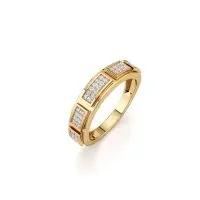 Regal Rectangle Diamond Ring in Yellow 10k Gold