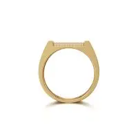 Glossy Boxed Diamond Ring in Yellow 10k Gold
