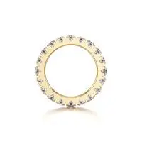 Big Knockout Diamond Ring in Yellow 10k Gold