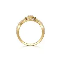 Enchanting Bling Diamond Ring in Yellow 10k Gold