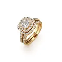 Solitaire Squircle Diamond Ring in Yellow 10k Gold