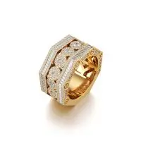 Diamond Loaded Diamond Ring in Yellow 10k Gold