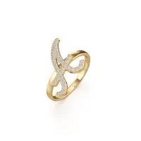 Swanky A Diamond Ring in Yellow 10k Gold