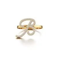 Swanky B Diamond Ring in Yellow 10k Gold