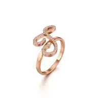 Swanky J Diamond Ring in Rose 10k Gold