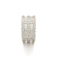 Tiered Imperial Diamond Ring in Yellow 10k Gold