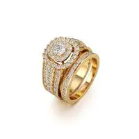 Bijoux Triad Diamond Ring in Yellow 10k Gold