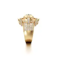 Iconic Biggie Diamond Ring in Yellow 10k Gold