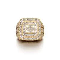Big Timer Diamond Ring in Yellow 10k Gold