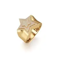 Super Star Diamond Ring in Yellow 10k Gold