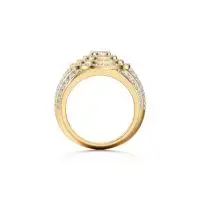 Shimmering Dome Diamond Ring in Yellow 10k Gold