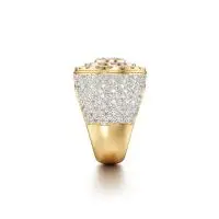 Frozen Giant Diamond Ring in Yellow 10k Gold