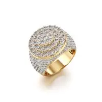 Frozen Giant Diamond Ring in Yellow 10k Gold