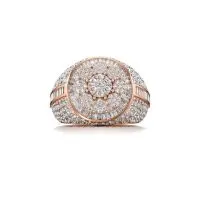 Floral Trophy Diamond Ring in Rose 10k Gold