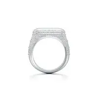 Ritzy Matrix Diamond Ring in White 10k Gold