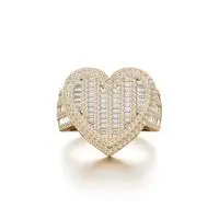 Biggie Heart Diamond Ring in Yellow 10k Gold