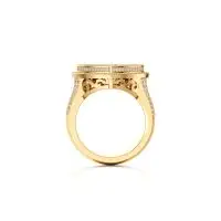 Biggie Heart Diamond Ring in Yellow 10k Gold