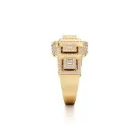 Art Deco Diamond Ring in Yellow 10k Gold
