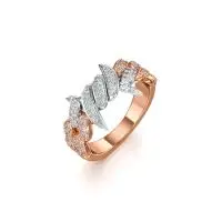 Garish Thorned Cuban Diamond Ring in Rose 14k Gold