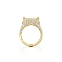 Frosty Hypnotize Diamond Ring in Yellow 10k Gold