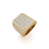 Rich Boss Diamond Ring in Yellow 10k Gold