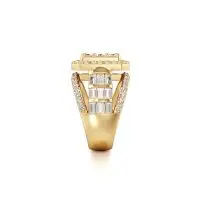 Godly Asscher Diamond Ring in Yellow 10k Gold