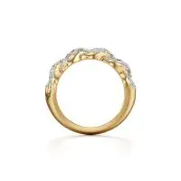 Coolio Cuban Diamond Ring in Yellow 10k Gold