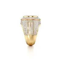 Blinging Baguette Diamond Ring in Yellow 10k Gold